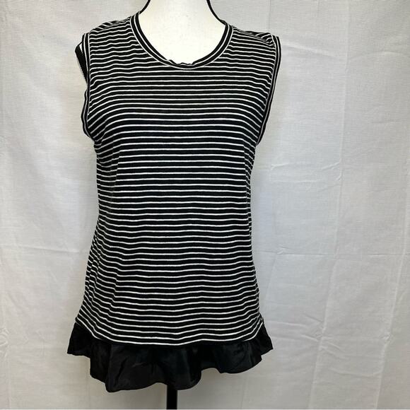 J.Crew Sleeveless Striped Peplum Hem Top - Size Small - Picture 2 of 10